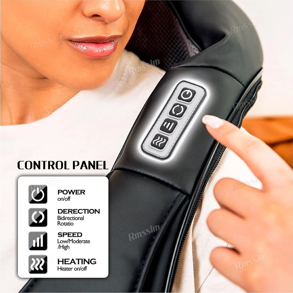 Heated Shiatsu Back and Neck Massager - Portable Deep Kneading Full Body Massage Shawl Diversi Fusion™