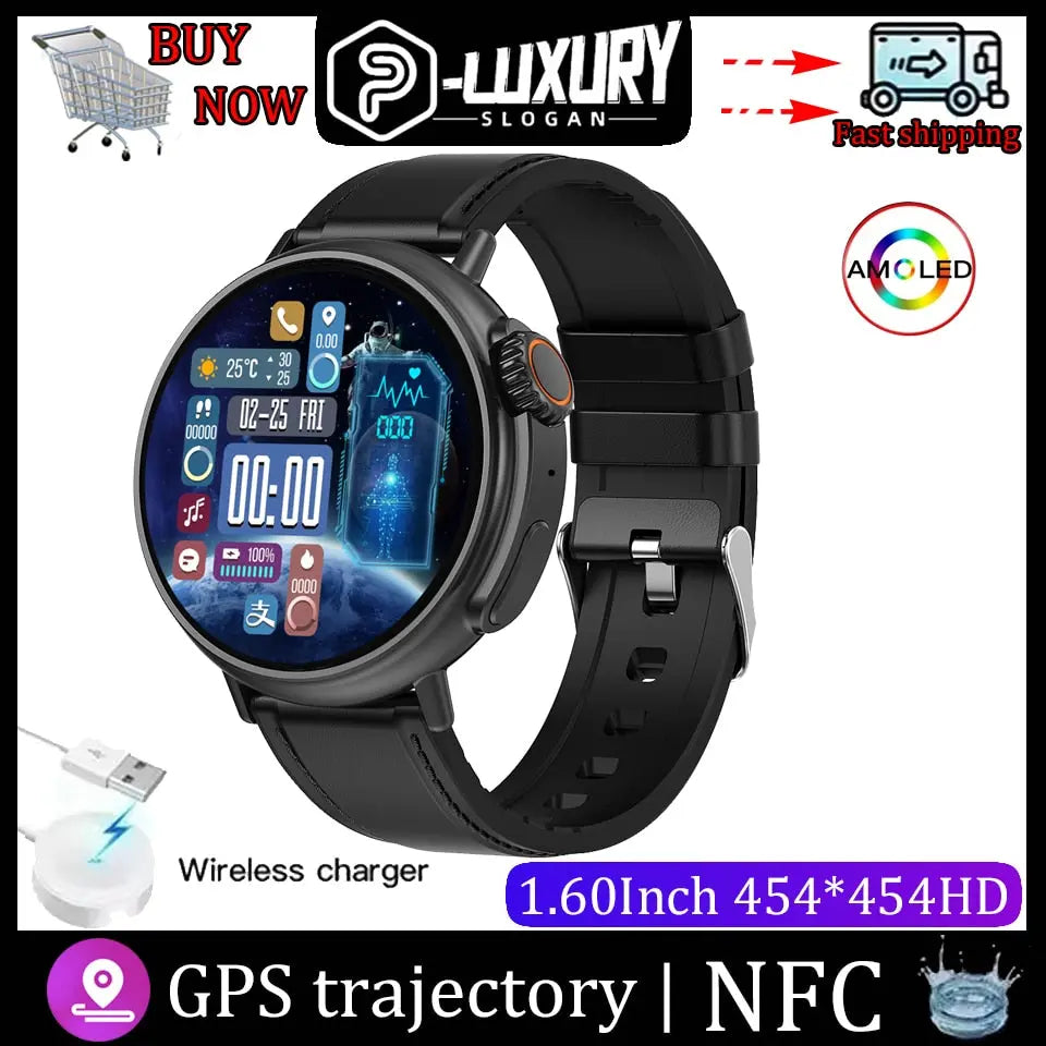 Ultra Series 2023 Smart Watch : 1.6 Inch HD Screen, NFC, Wireless Charging, Bluetooth Calls
