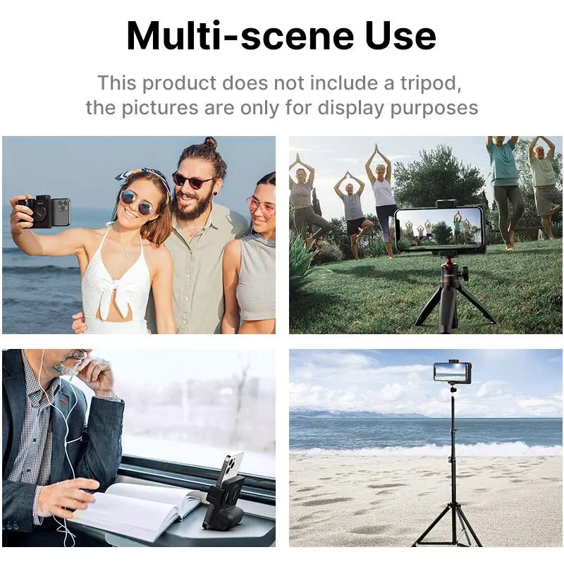Bluetooth Handheld Selfie Stick Grip Phone Shutter for IOS Android Vlog Photography