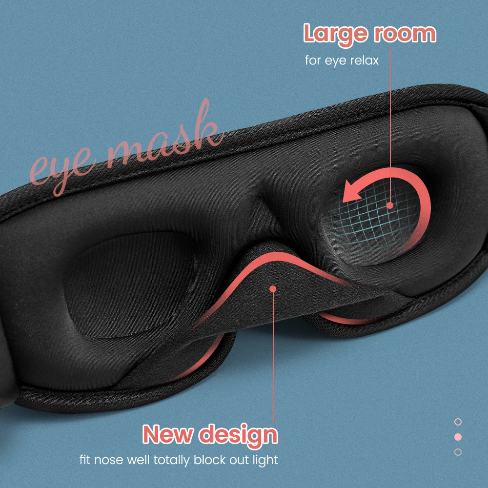 Sleeping Mask for Travel | 3D Blocking Light Sleep Eye Mask