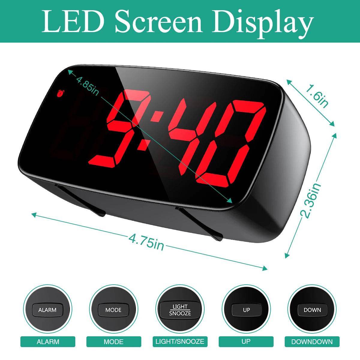 Digital LED Clock Desktop Alarm Clock - SmartPursue™