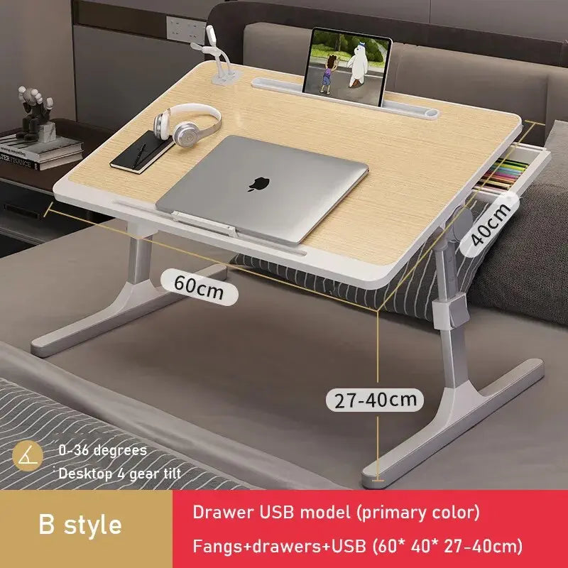 Foldable Notebook Computer Desk: Space-Saving Solution for Dorms and Small Bedrooms