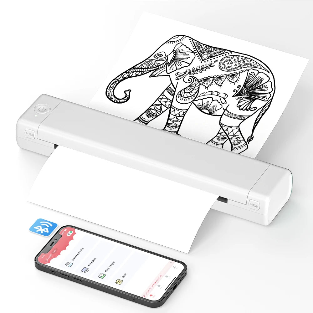 A4 Portable Printer Small wireless printer - Travel Printer | Diversi