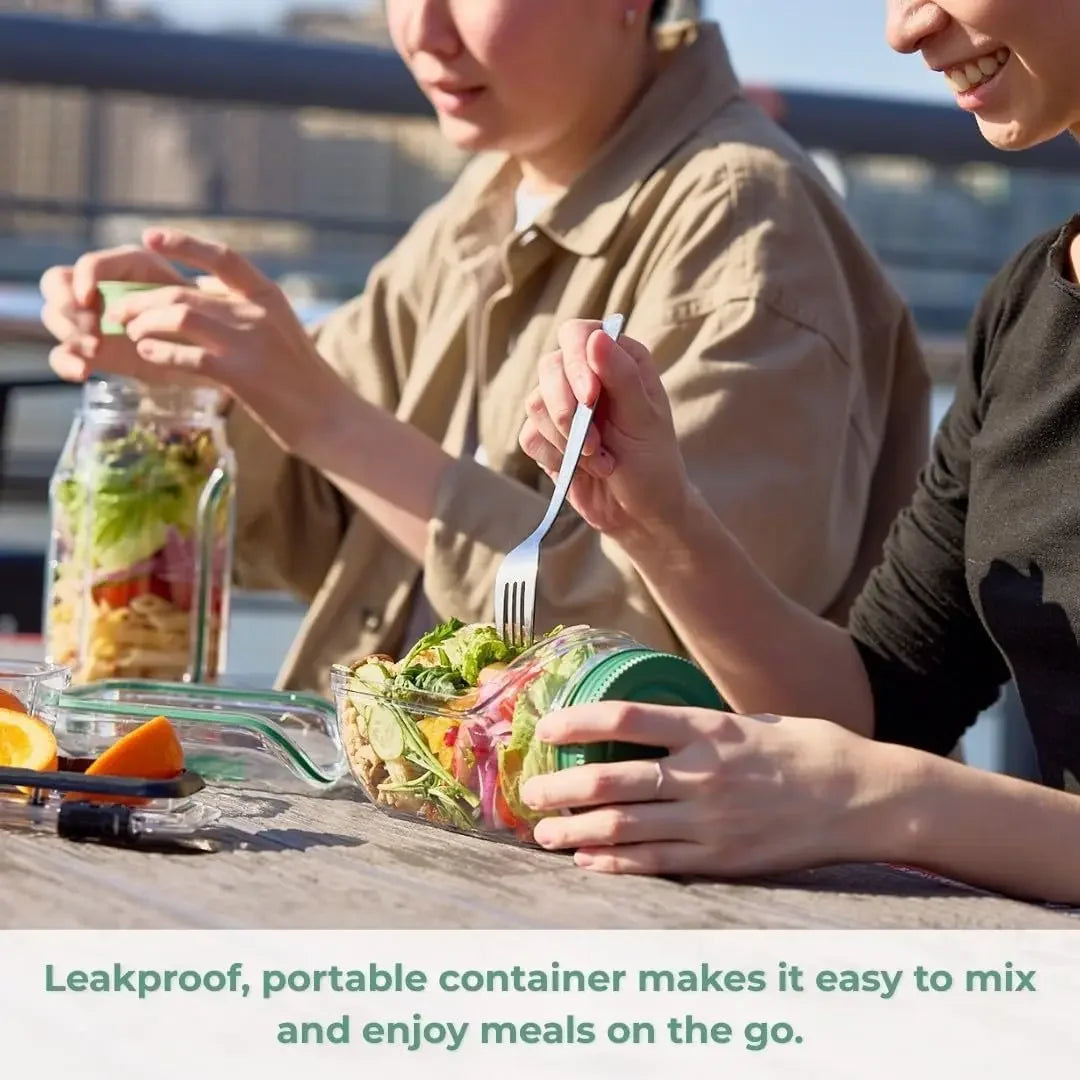 Salad Pod with Side Hatch – Leakproof Meal Prep Salad Container