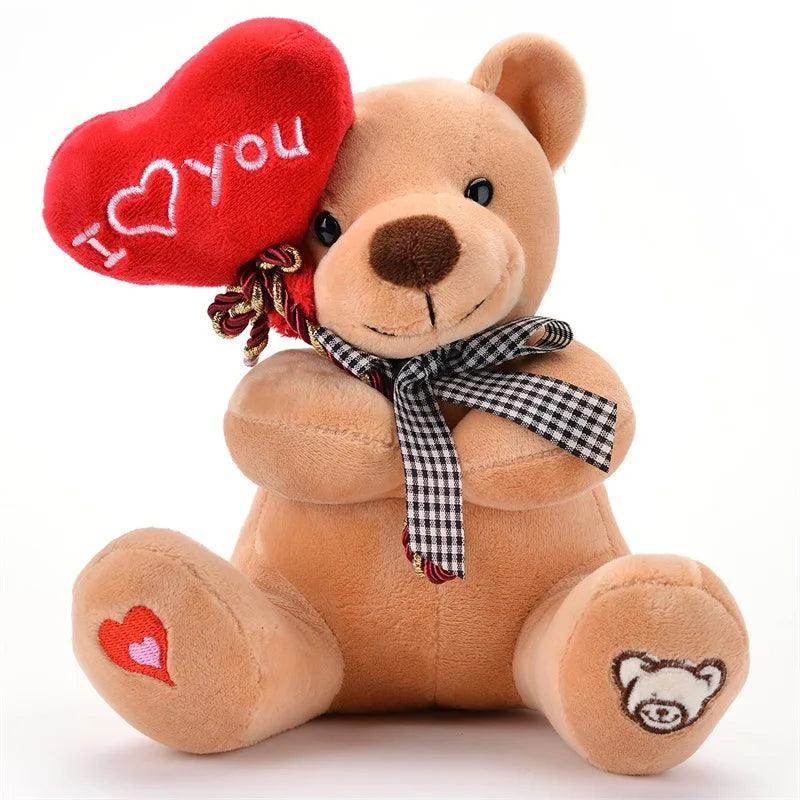Cartoon Teddy Bear Holding Heart Plush Toy - SmartPursue™