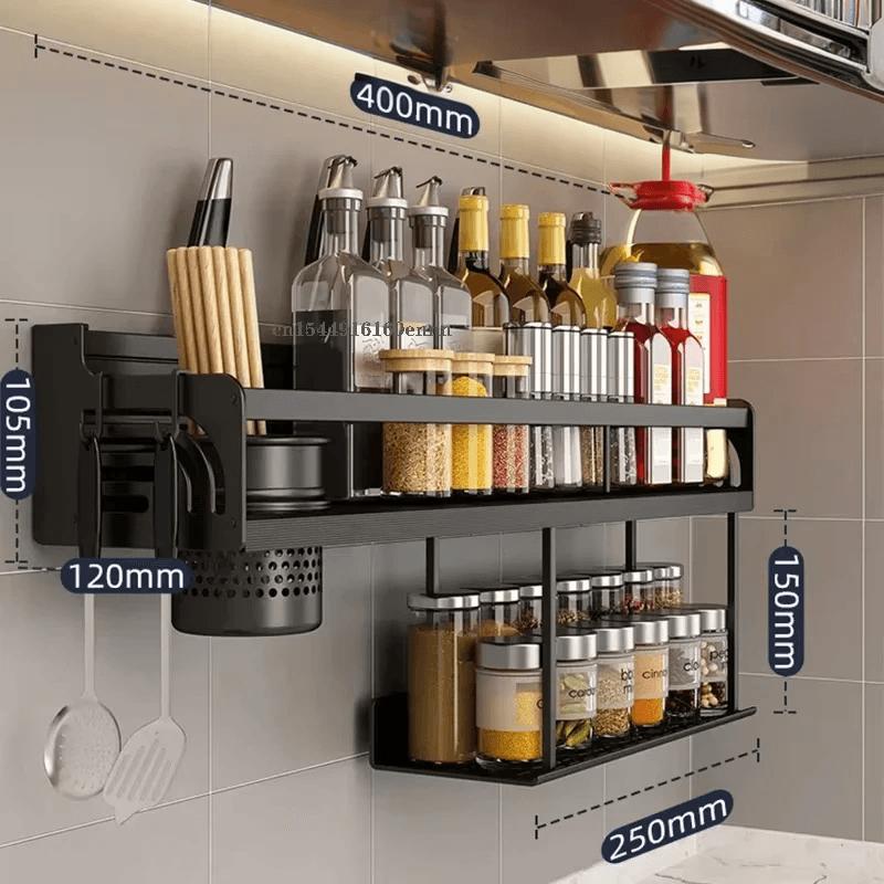Wall-Mounted Kitchen Spice Rack Organizer - SmartPursue™