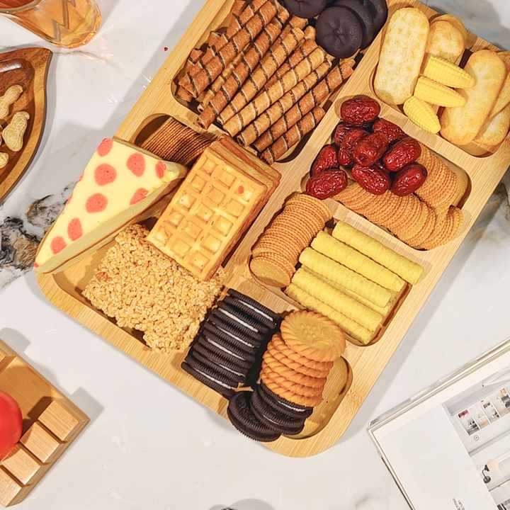 Bamboo Snack Tray Dry Fruit Plate CJ