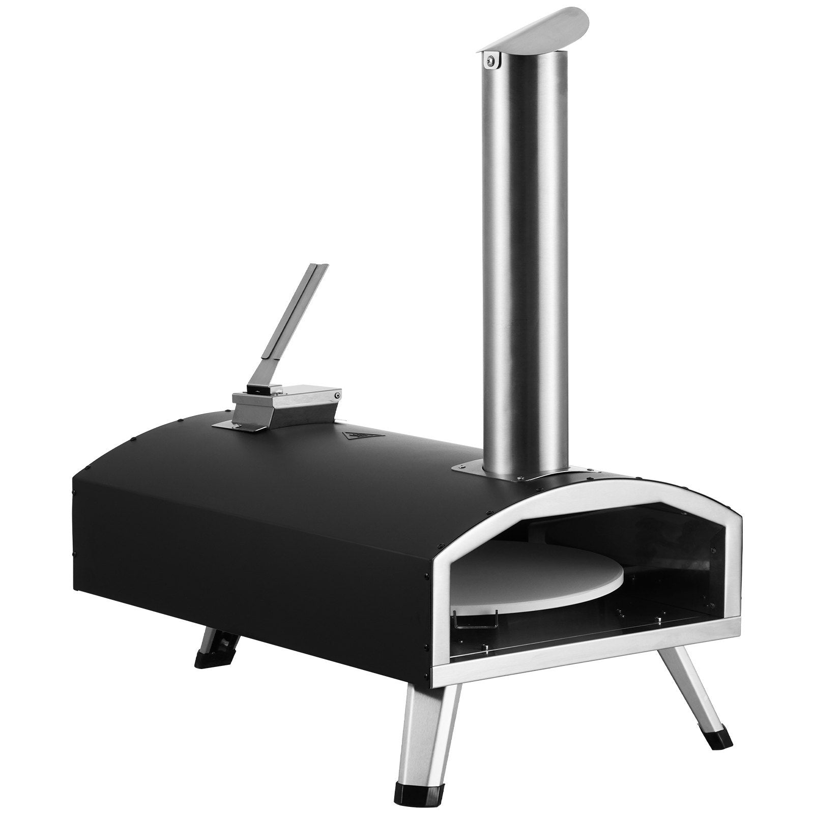 VEVOR 12Outdoor Pizza Oven Portable Wood Pellet Pizza Oven Camping W Rotation CJ US