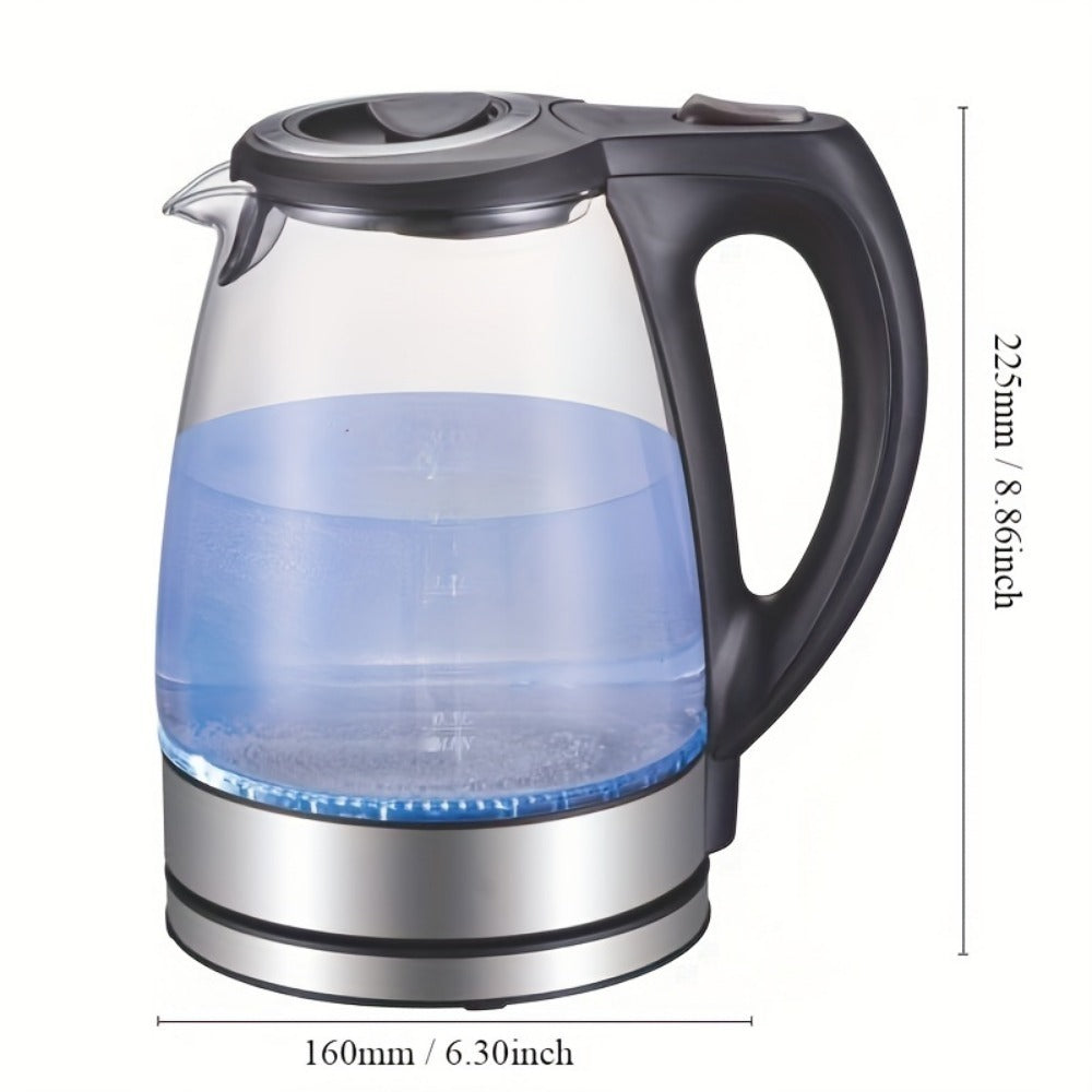 ☕ 1.7 L Glass Electric Kettle – Fast Boil with Stainless Steel Filter & Inner Lid - SmartPursue™