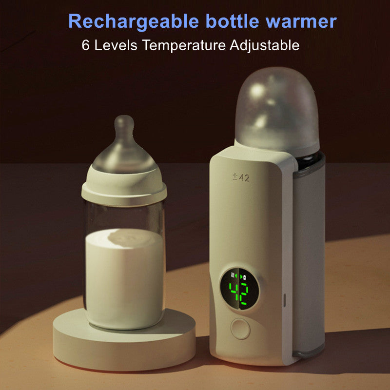 Portable Wireless Rechargeable Baby Bottle Warmer USB Charging And Heating Bag Portable Constant Temperature Milk Warmer Universal Bottle Insulation Sleeve CJ