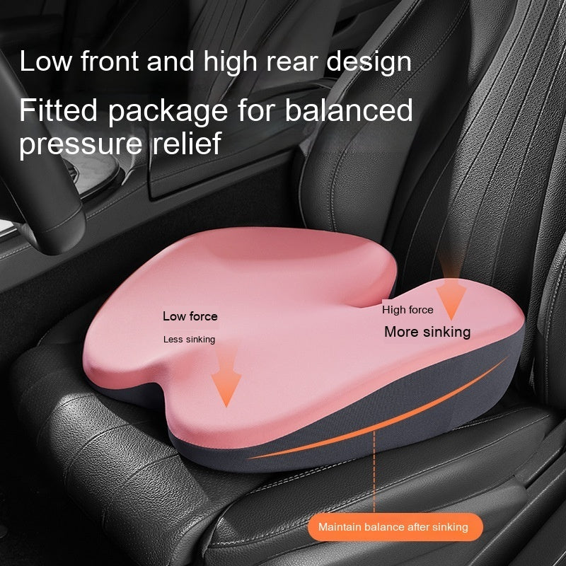 Car Heightening Cushion Backrest Lumber Pad Single Main Driving Thickened Cushion Driving Seat Short Four Seasons Universal CJ