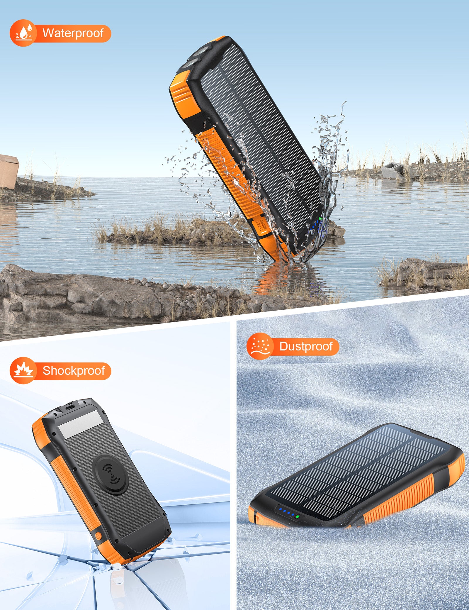 20000mAh Solar Power Bank - SmartPursue™