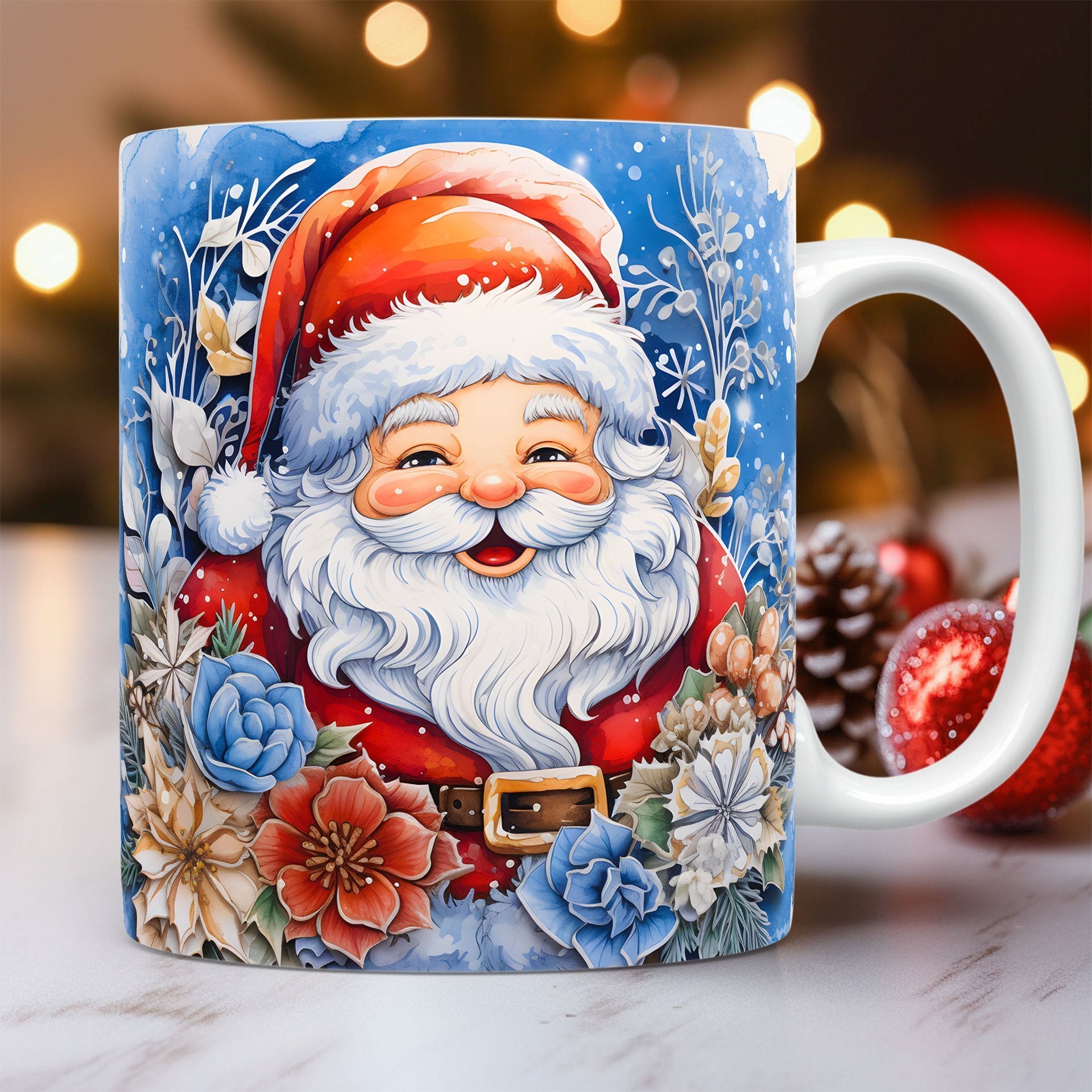 Creative 3D Christmas Ceramic Mug Unique Space Design Snowman Santa Coffee Cup Tea Milk Mug Christmas Gifts For Kids Adults Kitchen Gadgets CJ