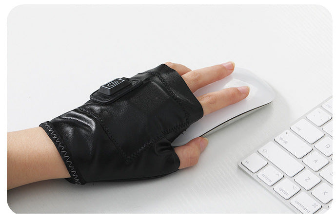 Smart Heating Gloves Charging Warm Riding Warm Hands And Half Fingers Travel & Portable Gadgets
