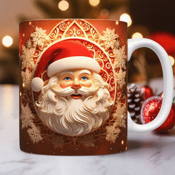 Creative 3D Christmas Ceramic Mug Unique Space Design Snowman Santa Coffee Cup Tea Milk Mug Christmas Gifts For Kids Adults Kitchen Gadgets CJ