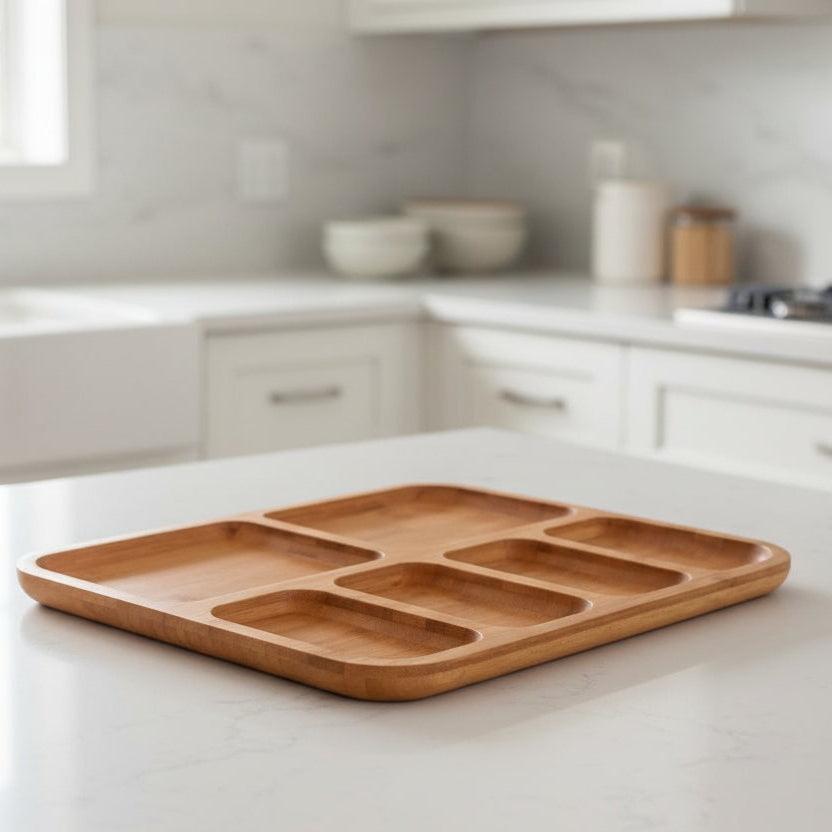 Bamboo Snack Tray Dry Fruit Plate CJ