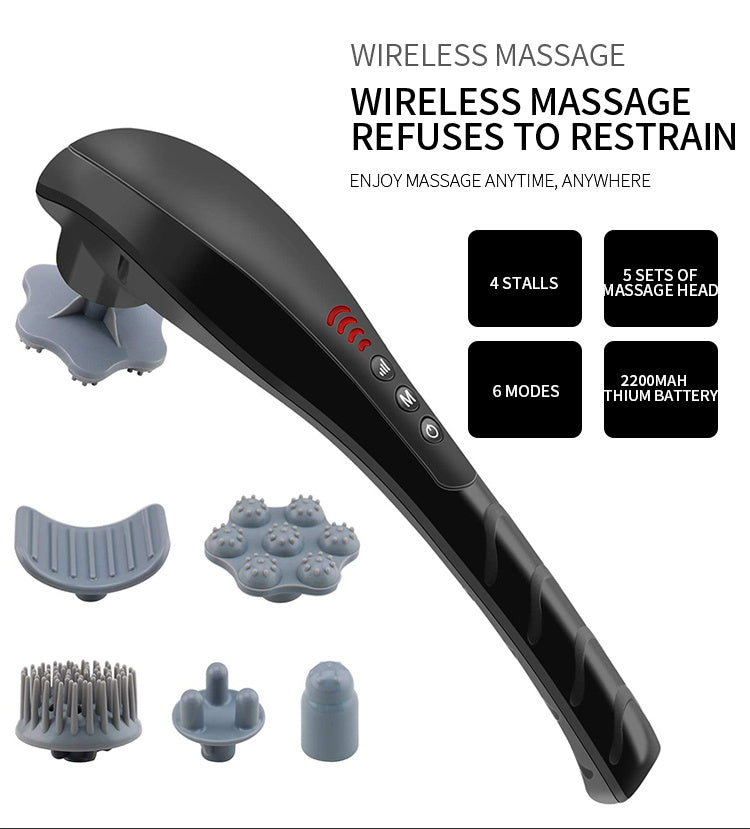 Rechargeable Hand Held Deep Tissue Massager for Muscles, Foot, Neck, Shoulder, Leg and Back Diversi Fusion™
