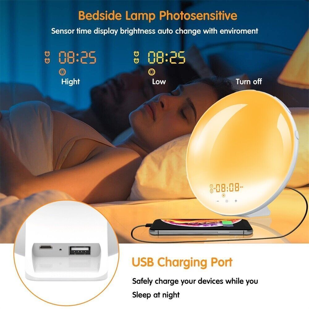 Wake Up Light Alarm Clock | Digital Alarm Clock | Sunrise Alarm Clock