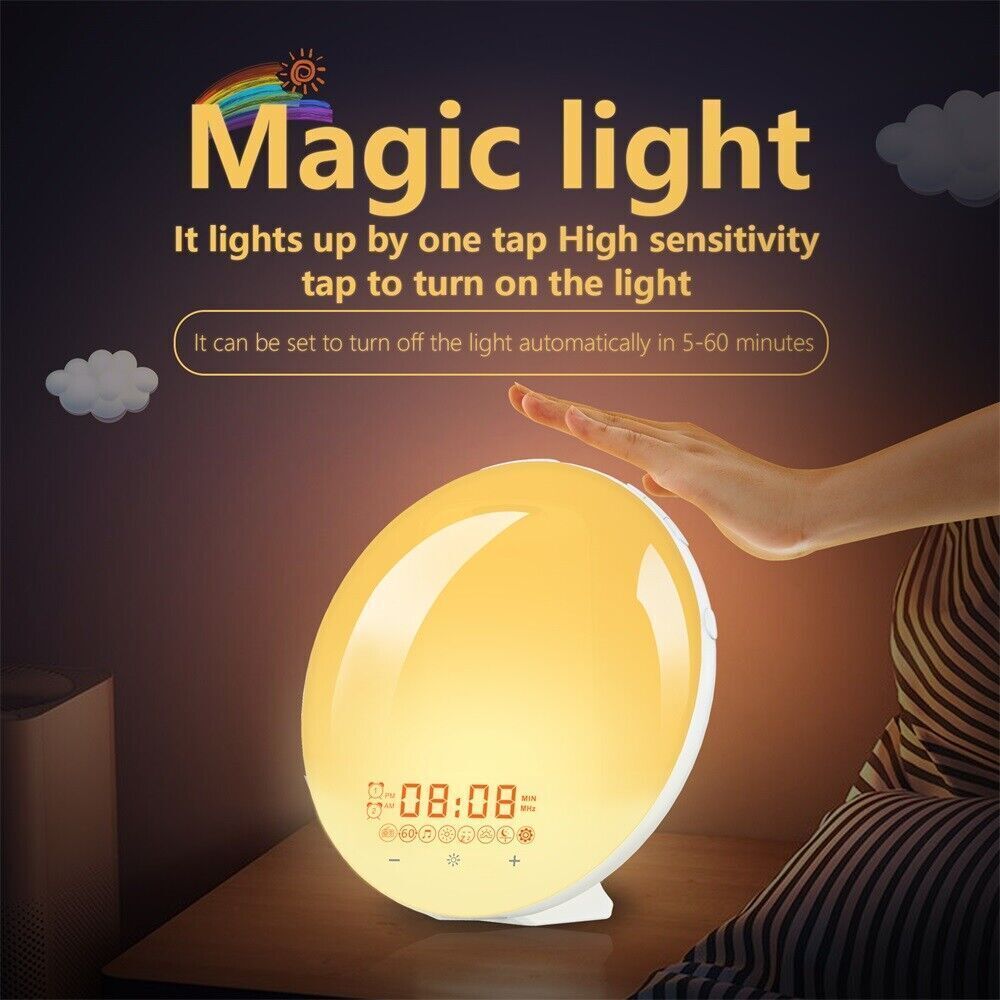 Wake Up Light Digital Alarm Clock Sunlight Simulator