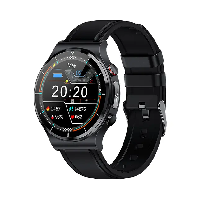 ECG E88 Andriod Smart Watch: Blood Oxygen, Body Temperature, Wireless Charging, HD Screen