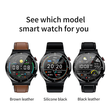 ECG E88 Andriod Smart Watch: Blood Oxygen, Body Temperature, Wireless Charging, HD Screen