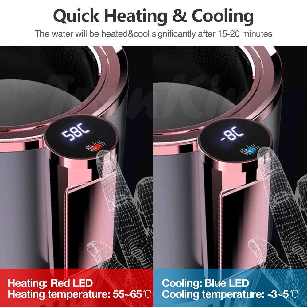 2 in 1 Portable Instant Electric Fast Cooling Cup Refrigerator Freezer Car Coffee Warmer & Cooler
